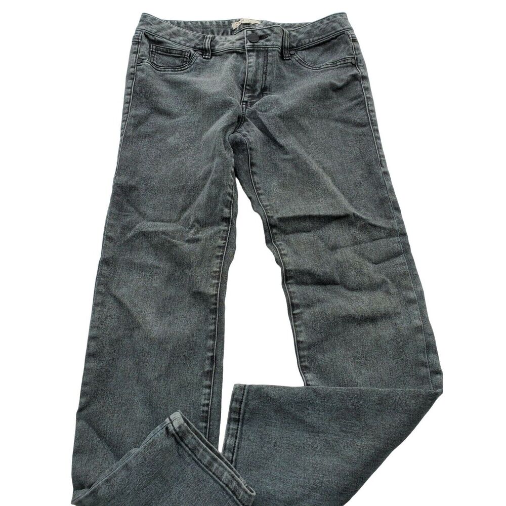 Cabi Jeans 6 Womens Dark Wash Black Mid Rise Straight Leg Denim Bottoms - Picture 2 of 4